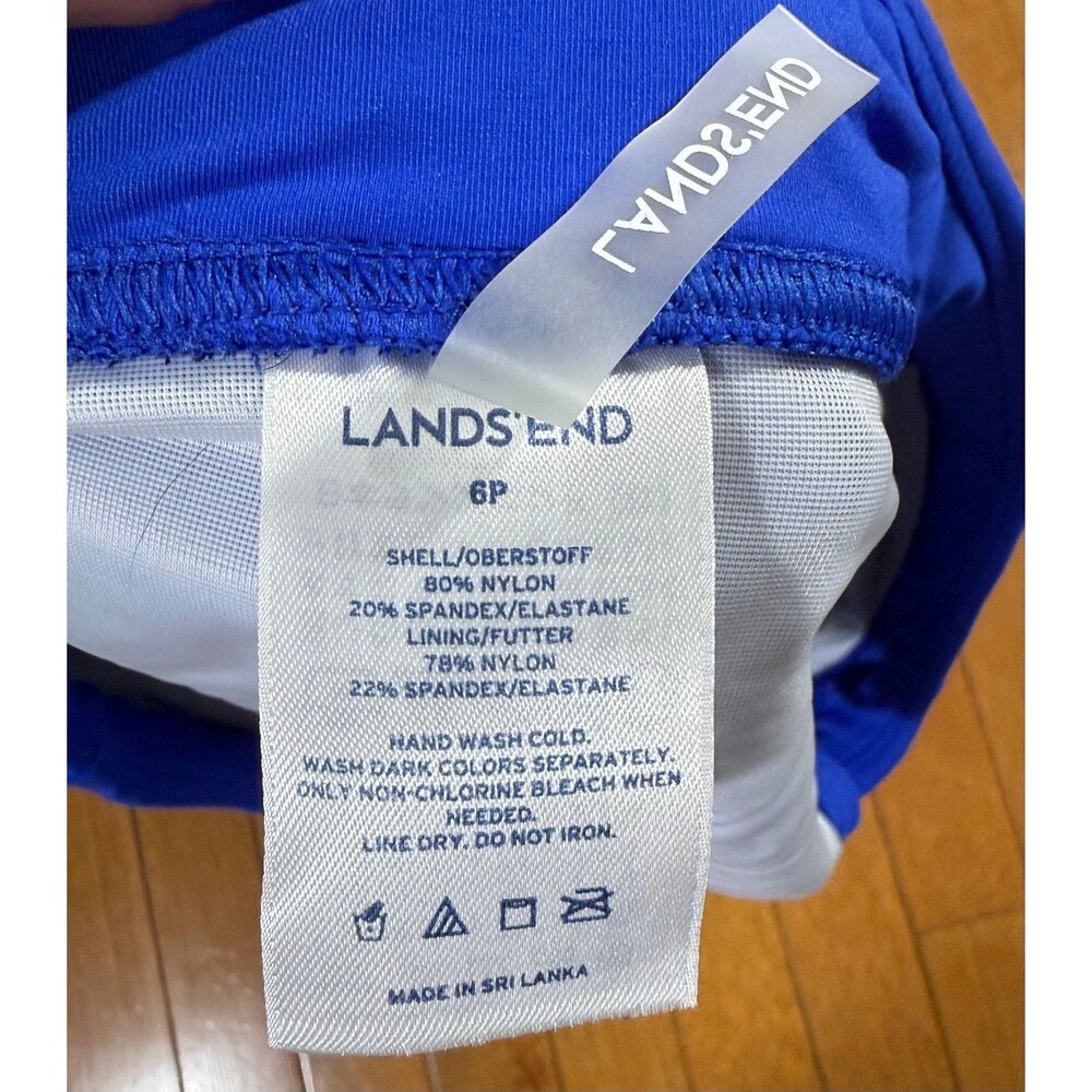 Lands End Women Blouson‎ Tankini Top & Swim Skirt Bandana Paisley Size 6P - Picture 6 of 8